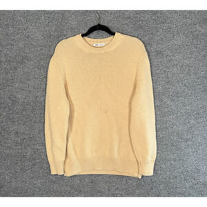 Zara Sweater Mens Medium Tan Wool Blend Fisherman Cable‎ Knit Pullover Chunky